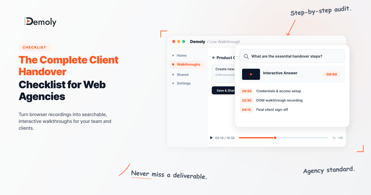 The Complete Client Handover Checklist for Web Agencies