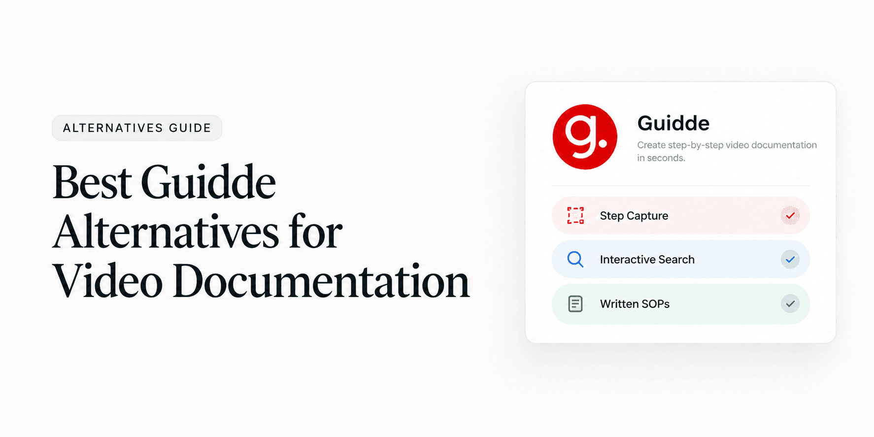 Best Guidde Alternatives for Video Documentation