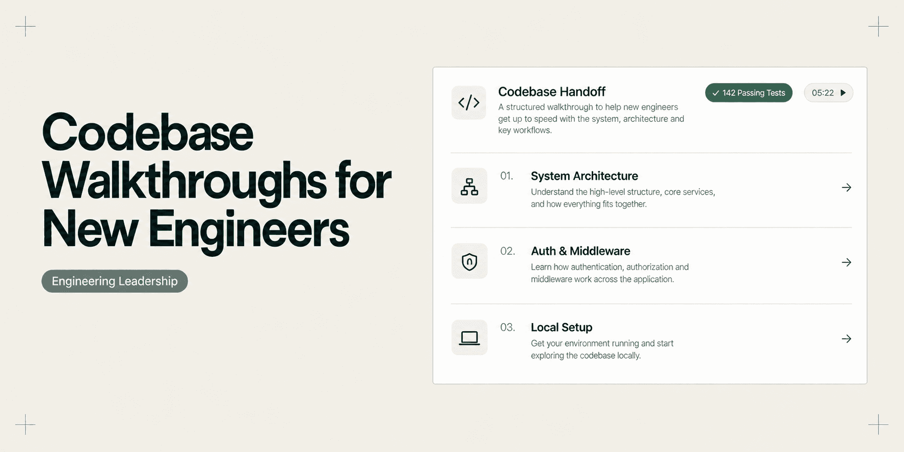 How Tech Leads Hand Off a Codebase Walkthrough to a New Engineer